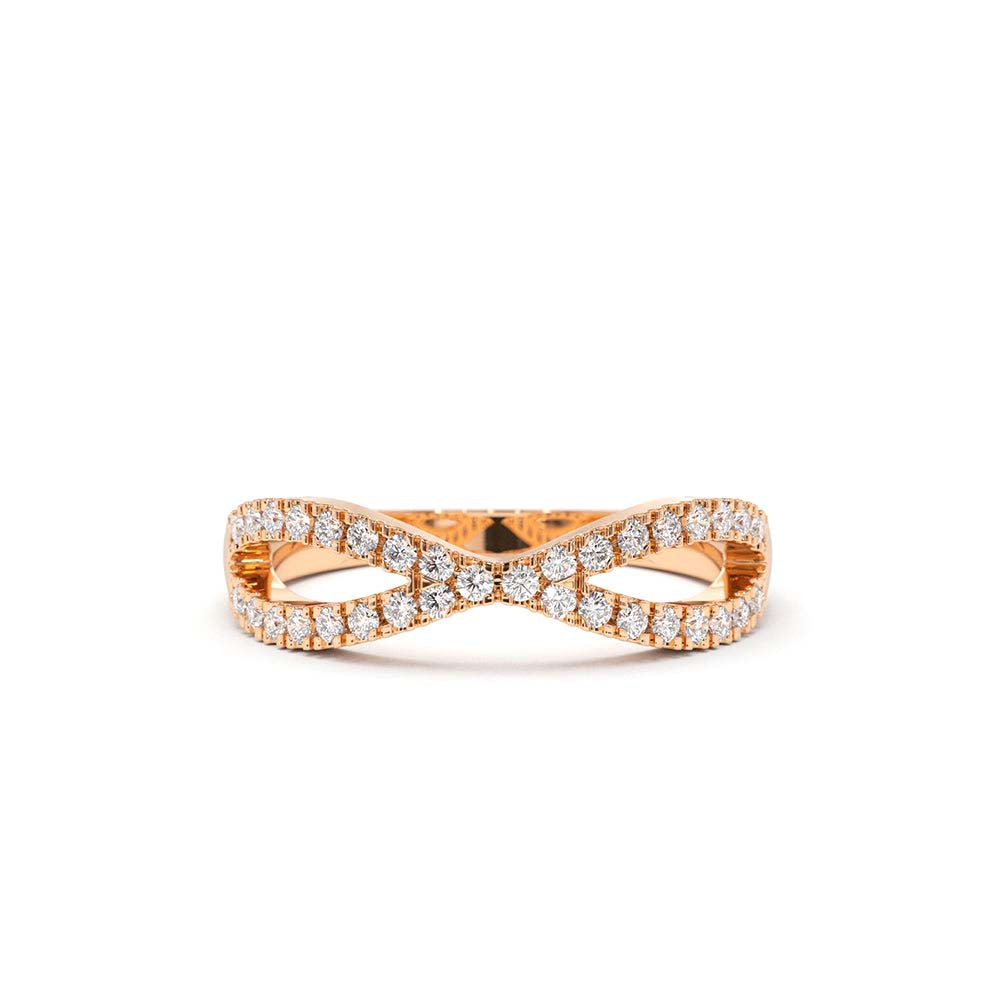 14K Gold Eternity Diamond Wedding Band - view 2