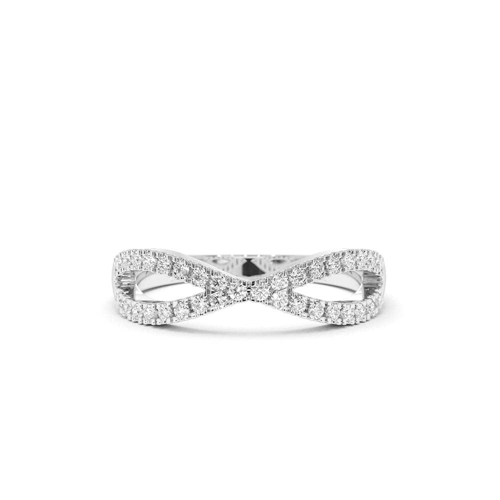 14K Gold Eternity Diamond Wedding Band - view 3