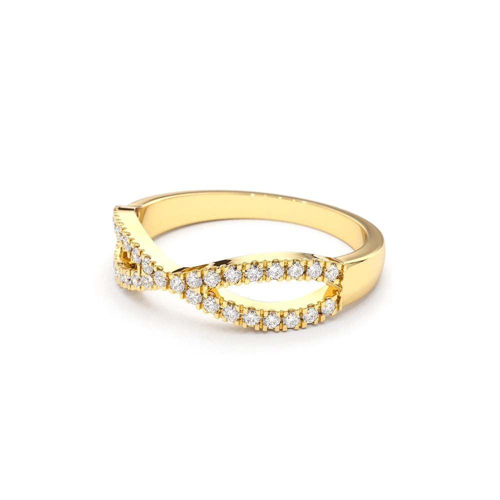 14K Gold Eternity Diamond Wedding Band - view 4