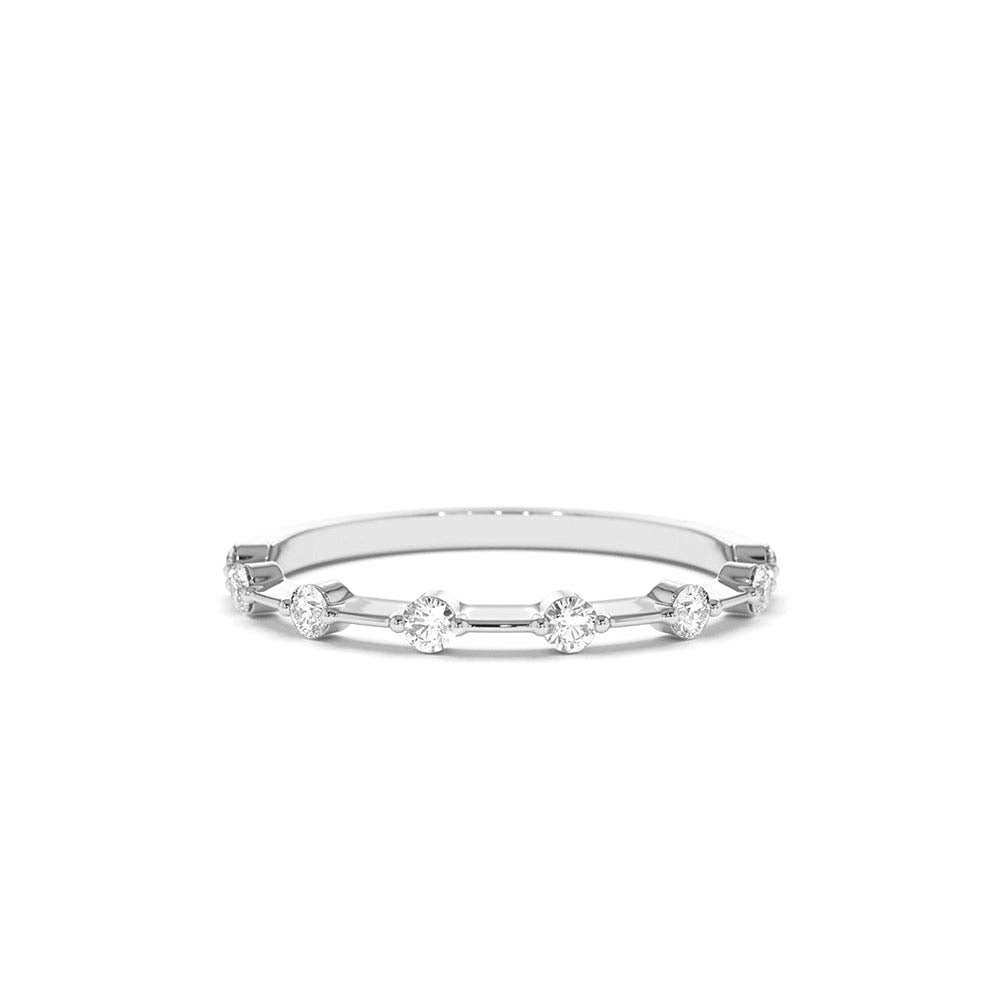 14K Gold Petite Diamond Wedding Ring - view 3
