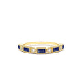14K Sapphire Baguette and Diamond Ring by Orlina Fine