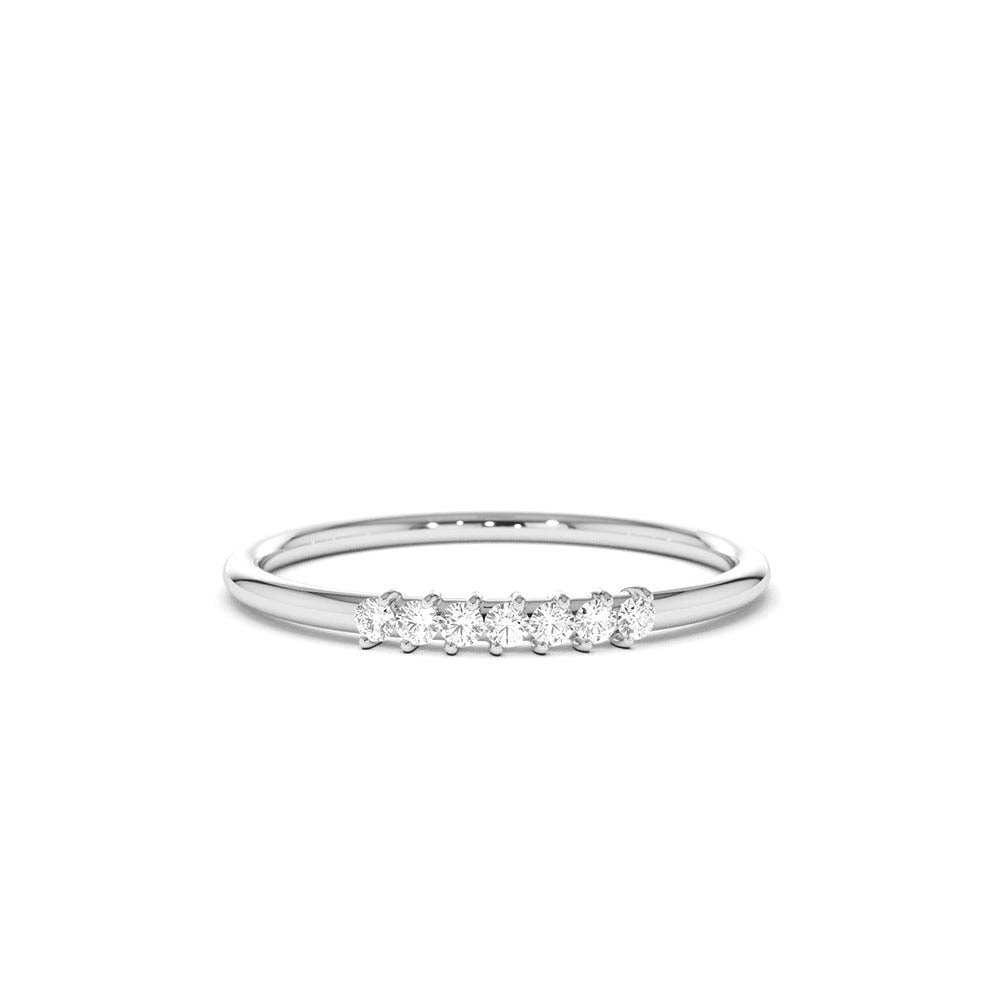 14K Gold 3 Stone Minimalist Diamond Ring - view 5