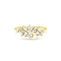 14K Baguette Diamond Cluster Ring by Orlina Fine