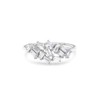 14K Baguette Diamond Cluster Ring - view 3