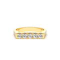 14K Rectangular Diamond Pinky Ring by Orlina Fine