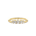 14K Gold 5 Stone Graduating Diamond Wedding Ring by Orlina Fine
