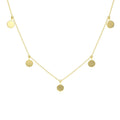14K Coin Disc Choker Necklace by Orlina Fine