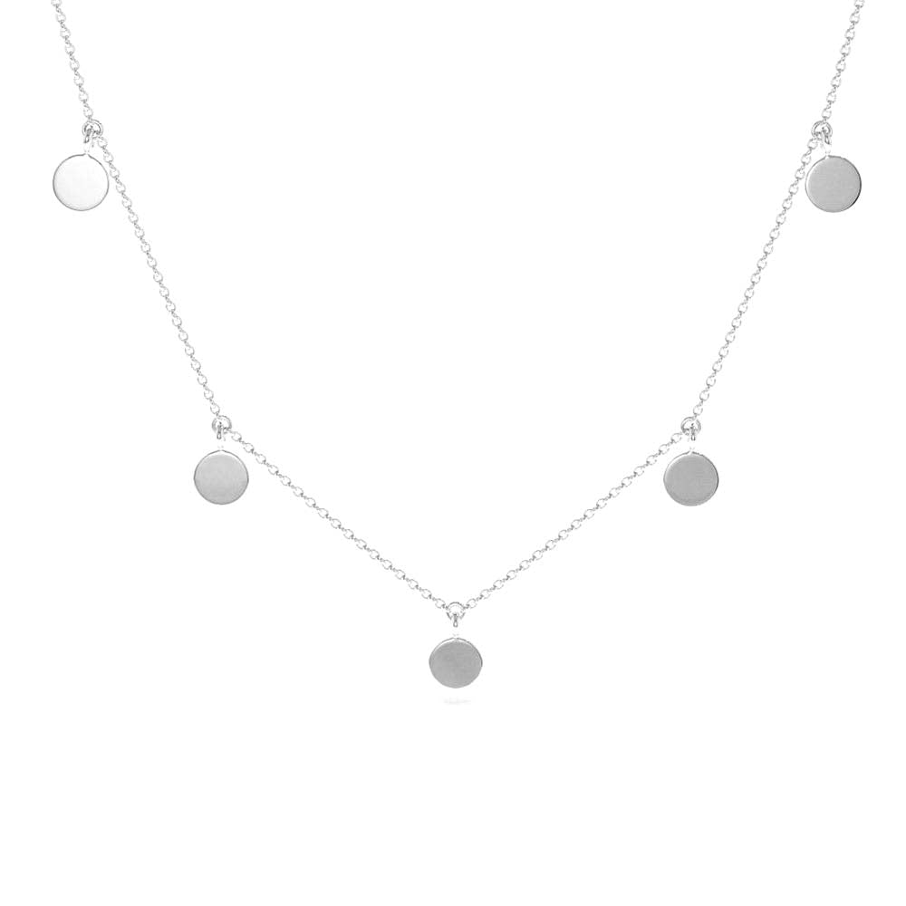 14K Coin Disc Choker Necklace - view 3