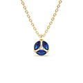 14K Marquise Sapphire Cluster Necklace by Orlina Fine