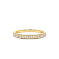 14K Double Row Micro Pave Diamond Ring by Orlina Fine