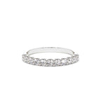 14K 11 Stone U-Shaped Diamond Wedding Band - view 3