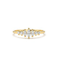 14K Marquise & Round Diamond Anniversary Band by Orlina Fine