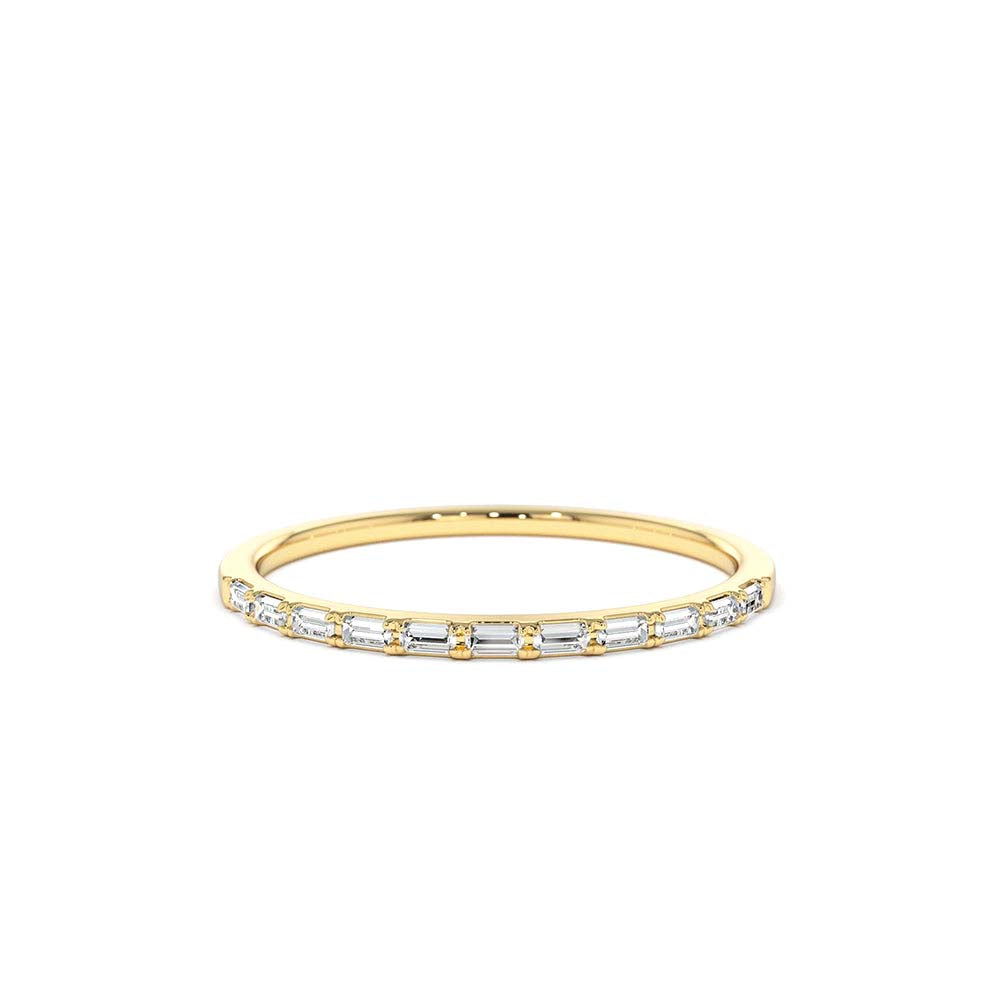 14K Marquise Baguette and Round Diamond Anniversary Band by Orlina Fine