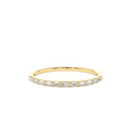 14K Marquise Baguette and Round Diamond Anniversary Band by Orlina Fine