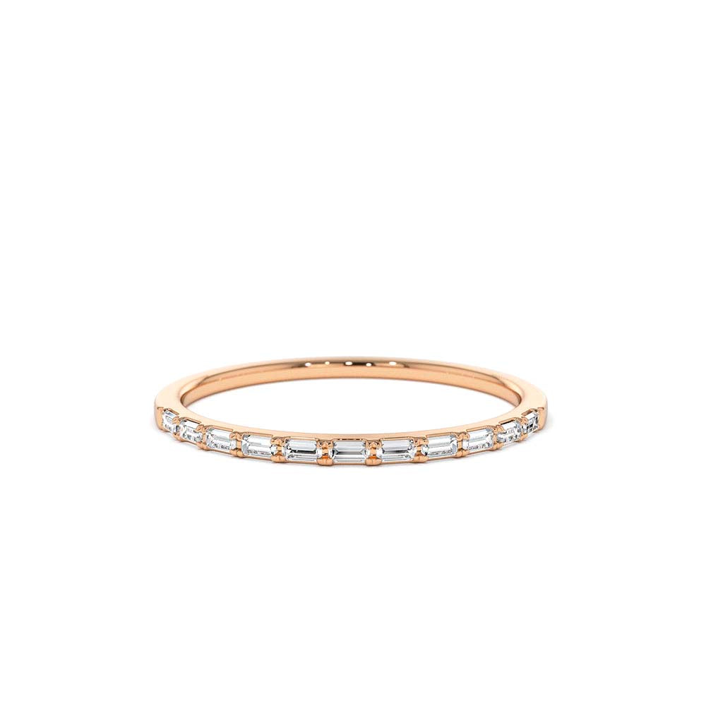 14K Marquise Baguette and Round Diamond Anniversary Band - view 2