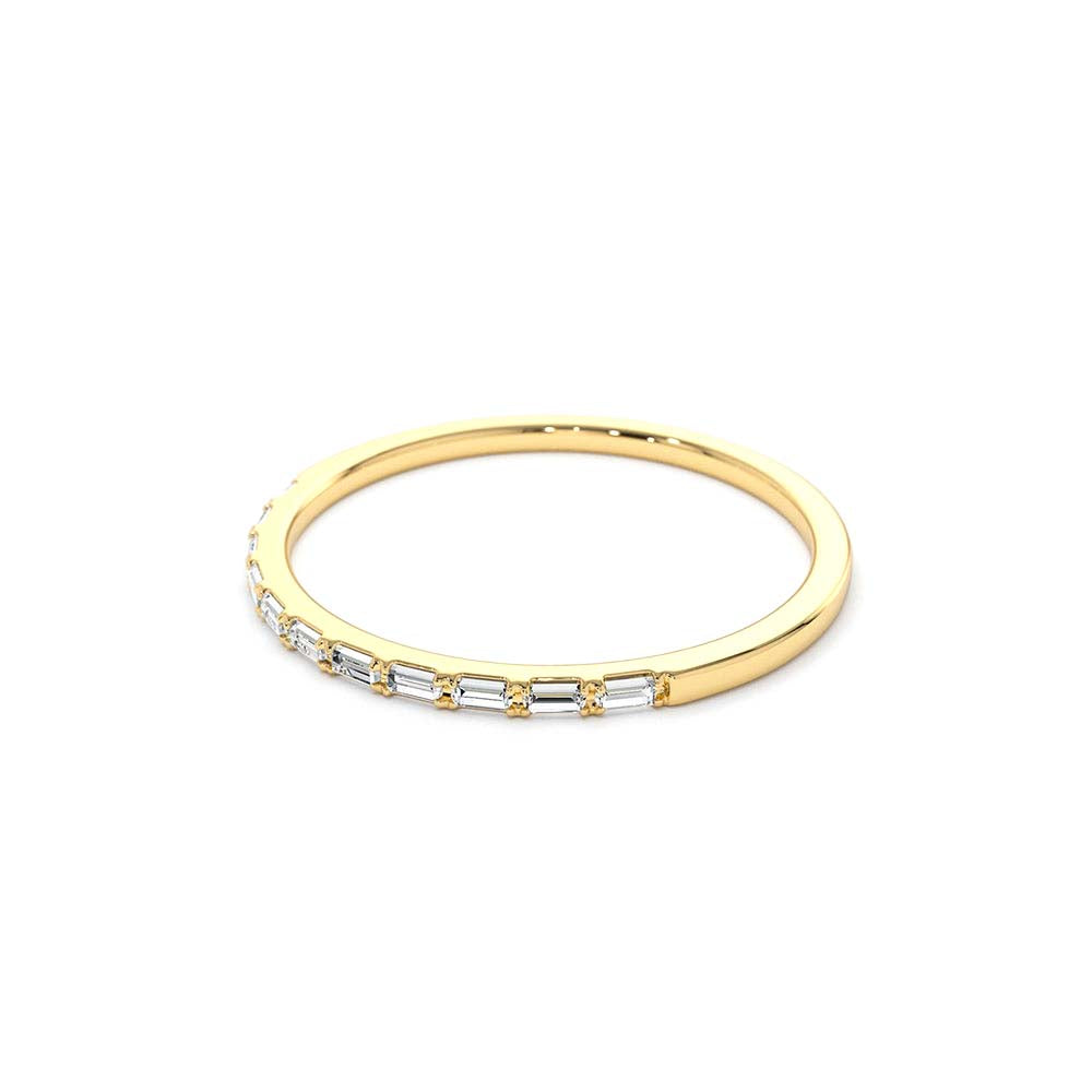 14K Marquise Baguette and Round Diamond Anniversary Band - view 5