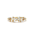 14K Stackable Baguette Diamond Cluster Ring by Orlina Fine