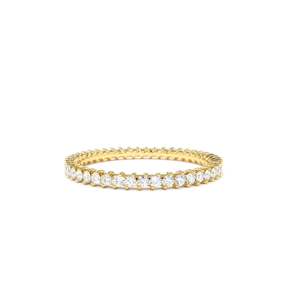 14K Full Eternity Petite Diamond Ring by Orlina Fine