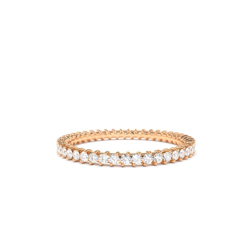 14K Full Eternity Petite Diamond Ring - view 2