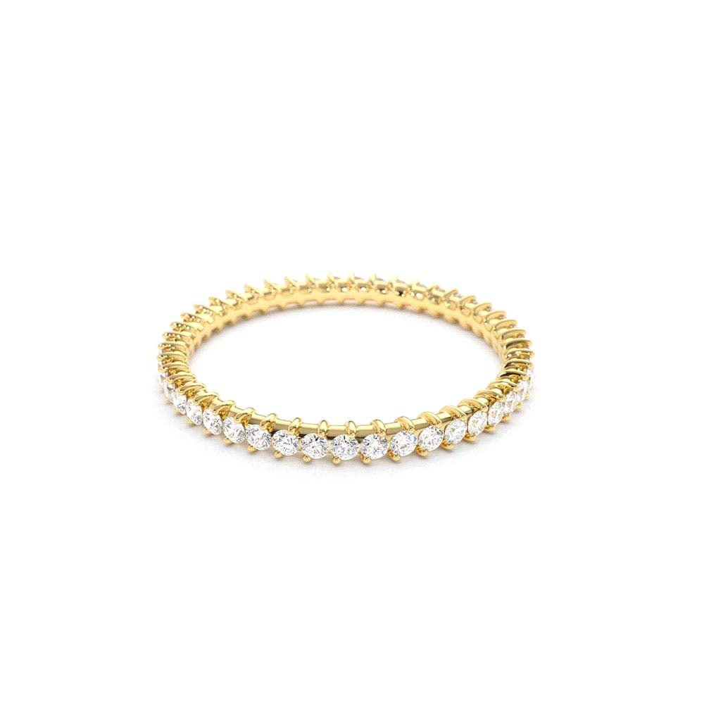 14K Full Eternity Petite Diamond Ring - view 3