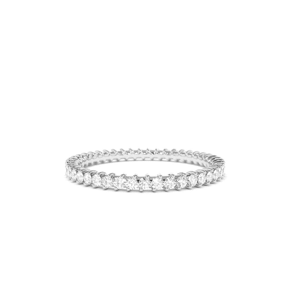 14K Full Eternity Petite Diamond Ring - view 4