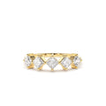 14K Princess Cut 5 Stone Diamond Wedding Ring by Orlina Fine