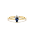 14K Mini Sapphire and Diamond Ring by Orlina Fine