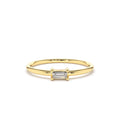 14K Gold Single Baguette Diamond Ring by Orlina Fine