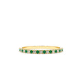 14K Emerald and Diamond Alternating Eternity Ring by Orlina Fine