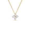 14K Gold Diamond Clover Necklace by Orlina Fine
