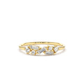 14K Scattered Baguette and Round Diamond Ring by Orlina Fine