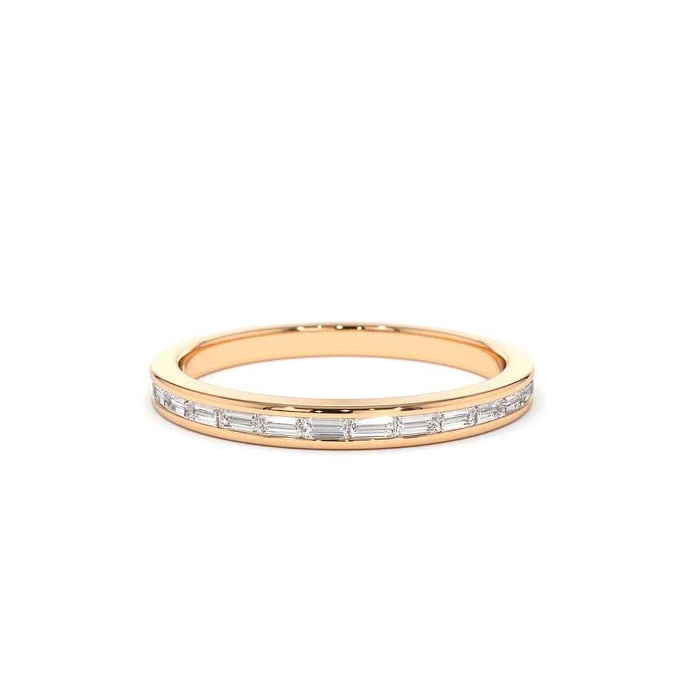 14K Channel Set Baguette Diamond Band - view 2
