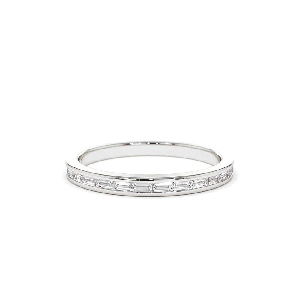 14K Channel Set Baguette Diamond Band - view 3