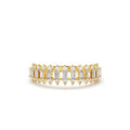 14K Bagguete Diamond Anniversary Ring by Orlina Fine