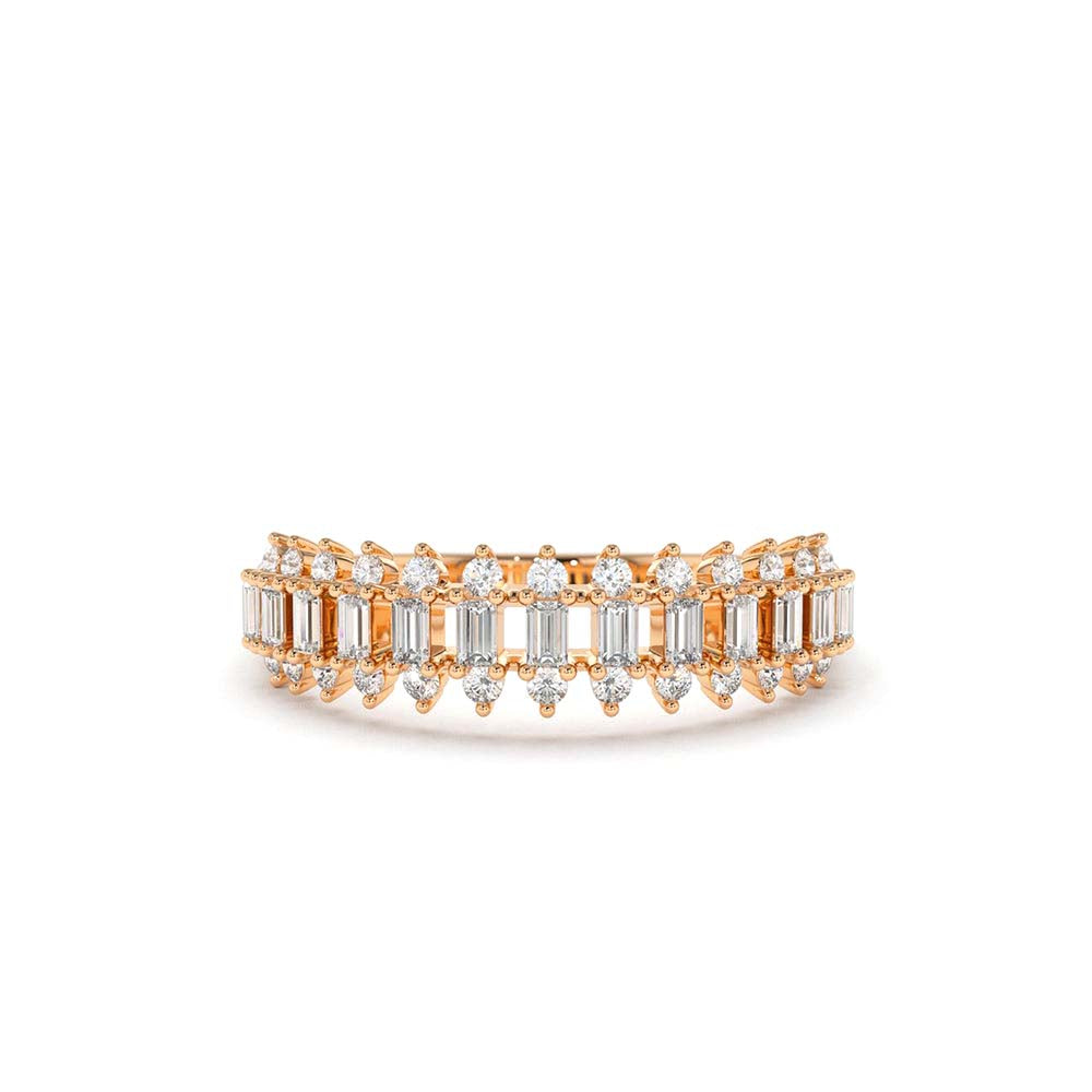 14K Bagguete Diamond Anniversary Ring - view 2