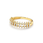 14K Bagguete Diamond Anniversary Ring - view 4