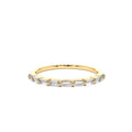 14K Shared Prong Half Eternity Baguette Diamond Ring by Orlina Fine