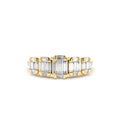 14K Graduating Baguette Diamond Anniversary Ring by Orlina Fine
