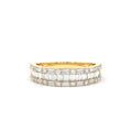 14K Baguette & Round Diamond Wedding Band by Orlina Fine