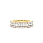 14K Baguette & Round Diamond Wedding Band by Orlina Fine