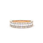 14K Baguette & Round Diamond Wedding Band - view 2