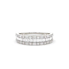 14K Baguette & Round Diamond Wedding Band - view 3