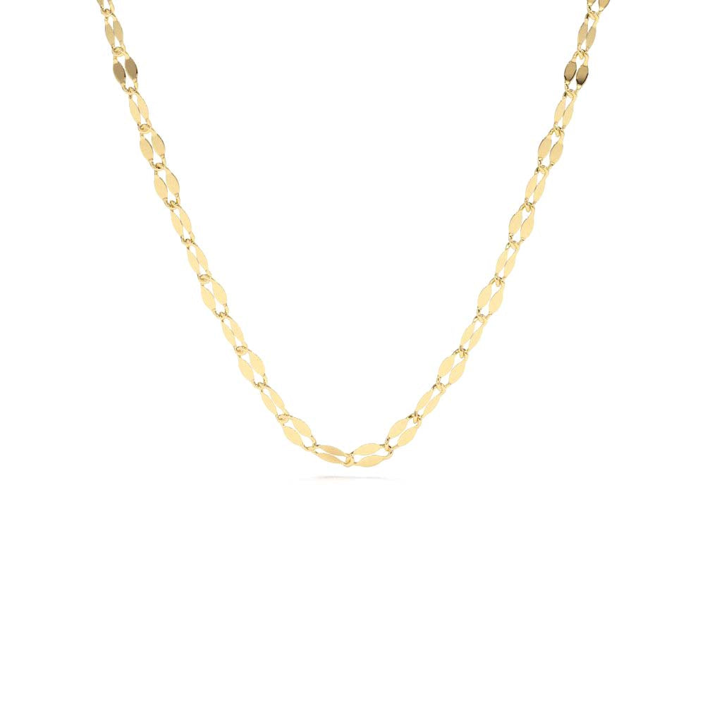 14K Gold Sparkle Diamond Cut Chain by Orlina Fine