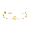 14K Solid Gold Dangle Disc Bracelet by Orlina Fine