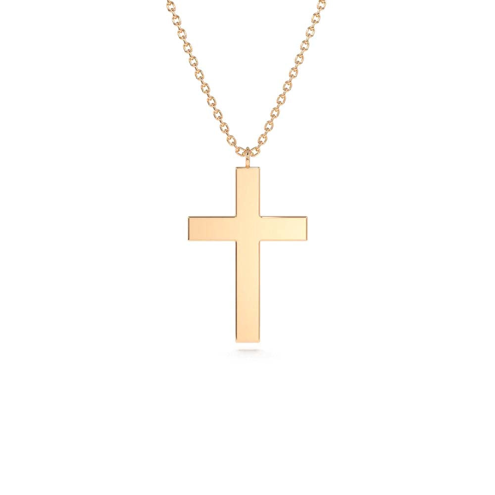 14K Gold Cross Charm Necklace - view 2