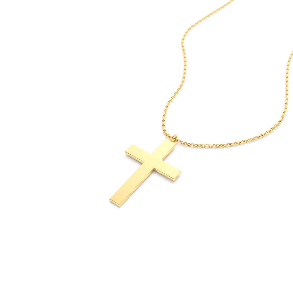14K Gold Cross Charm Necklace - view 4