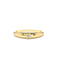 14K Dome Diamond Bezel Ring by Orlina Fine
