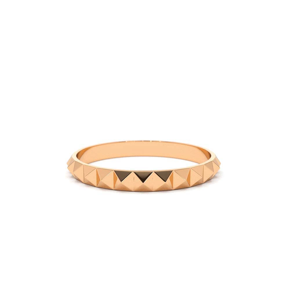 14K Gold Spike Pyramid Eternity Ring - view 2