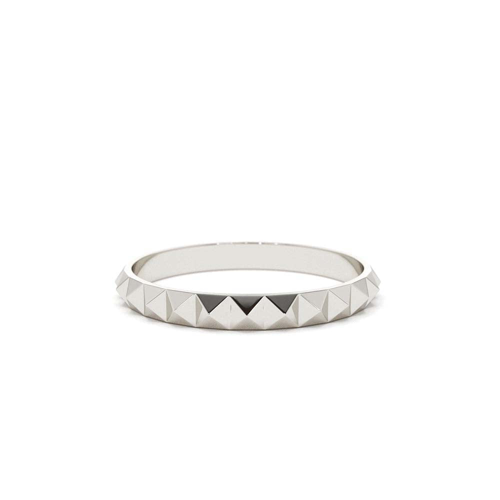 14K Gold Spike Pyramid Eternity Ring - view 3