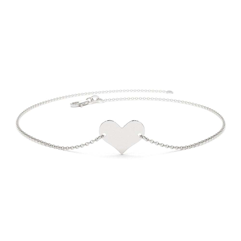 14K Gold Heart Bracelet - view 3